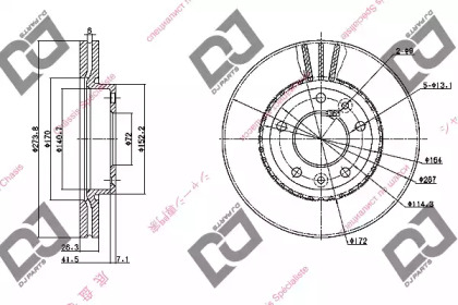 Тормозной диск DJ PARTS BD1114